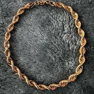 14k gold twisted rope bracelet